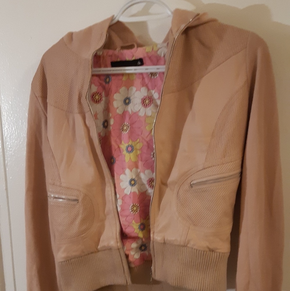 Rk pink leather jacket